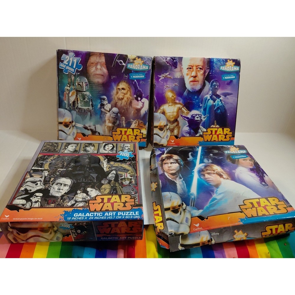 Star Wars Original Trilogy 3in1 Panorama Puzzle & 1000pc Galactic Art ByCardinal